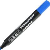 Globox Markör Permanent Kalem Yuvarlak Uç Mavi 6770 (12 Li Paket)