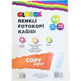 Globox Renkli Fotokopi Kağıdı 80 gr 100 Sayfa A4 Yüksek Kalite ile Renkli Baskılar İçin İdeal