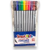 Globox Smart Kids Fineliner Kalem (İnce Uçlu Keçeli Kalem) 10 Renk Pvc Paket