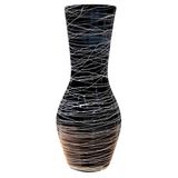 Globy 49 cm Siyah Dekoratif Cam Vazo