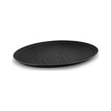 Globy 56x68.5 cm Siyah Oval Kaymaz Tepsi