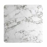 Globy Açık Büfe Düz Melamin Sunum Tabak Dikdörtgen Mermer Desenli 35x32 cm