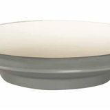 Globy Açık Büfe Gri 28.7x5.9 cm Ayaklı Yuvarlak Çukur Tabak