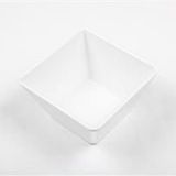 Globy Açık Büfe Kare Kase Beyaz 13x13x7 cm