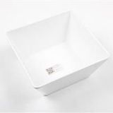 Globy Açık Büfe Kare Kase Beyaz 18x18x8,5 cm