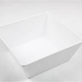 Globy Açık Büfe Kare Kase Beyaz 24x24x10 cm