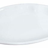 Globy Açık Büfe Melamin Oval,Elips Sunum Tabağı Beyaz 37 cm