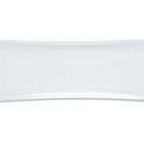 Globy Açık Büfe Melamin Sunum Tabağı Beyaz 48x17x2,5 cm