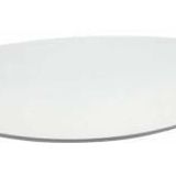 Globy Açık Büfe Melamin Yayvan Sunum Tabağı Beyaz 40,5x20 cm