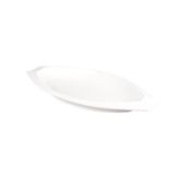 Globy Açık Büfe Oval Sunum Tabak Beyaz 47×23 Cm