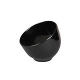 Globy Açık Büfe Siyah Melamin Sunum Kase – 19×17,5 cm