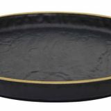 Globy Açık Büfe Yellow 29x29x3 cm Yuvarlak Servis Sunum Tabak