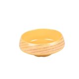 Globy Ahşap Desenli Yuvarlak Kase Sarı 15,6×15,6×6,5 Cm
