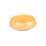 Globy Ahşap Desenli Yuvarlak Kase Sarı 21,7×21,7×8,4 Cm