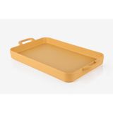 Globy Çift Kulplu Sunum Tabak Sarı 35×20×4 cm