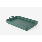 Globy Çift Kulplu Sunum Tabak Yeşil 30×20×4 cm