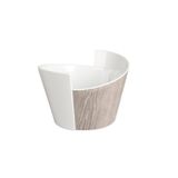 Globy Melamin Açık Büfe Alt Ahşap Desen Kase – 25×23×16 cm