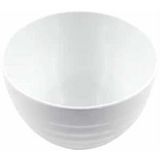Globy Melamin Açık Büfe Dalgalı Sunum Kase Beyaz – 23×23×15,2 cm