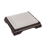 Globy Melamin Altlıklı Beyaz Sunum Tabağı 25×23×7 cm