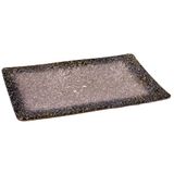 Globy Melamin Granit Açık Büfe Dikdörtgen Sunum Tabağı 34,8x24x3 cm
