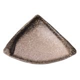 Globy Melamin Granit Mat Üçgen, Kavisli Sunum Tabağı 25x24,5x8,2 cm