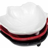 Globy Melamin Minimal Siyah 10 cm 6'lı Yaprak Kase Sosluk