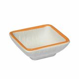Globy Melamin Orange 8x8x3 cm 6'lı Mini Kare Sos Tabak