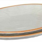 Globy Melamin Oval Sunum Tabağı Orange 34x34x3,6 cm