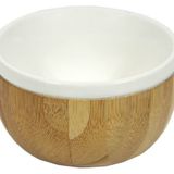Globy Porselen İçli Bambu Kase Beyaz 8,5 cm