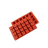 Globy Silikon Kare Tartolet, Çikolata Kalıbı 24'lü