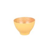 Globy Yuvarlak Ahşap Desenli Kase Sarı 15×10 Cm