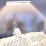 Glocusent Okuma lambası, kitap kıskacı, 26 LED, 5 renk sıcaklığı ve kademesiz parlaklık, 1200 mAh pil, 90 adet USB-C şarj edilebilir okuma ışığı, yatakta gece okumak için 360° esnek (açık beyaz)