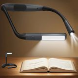 Glocusent Şarjlı Boyun Kitap Okuma Işığı - 100 Saat Pil Ömrü, 5 Renk & Dimming Ayarlı - Gri