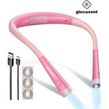 Glocusent Şarjlı LED Boyun Lambası, Kitap Okuma Işığı, Kamp, Avcı, Balıkçı, Örgü, Tamirci, Kafa Lambası Pembe