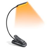 Glocusent Söğüt Yatakta Kitaplar için Okuma Işıkları, 10LED Parlak Kitap Işığı, 3 Renk ve 3 Parlaklık, Şarj Edilebilir Kitap Işığı 80 saat sürer, Okuma Işığında Hafif Klips (siyah)