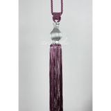 GLOMAR Fon Perde Bağlama Gümüş Kuka Mürdüm Tavan Lüks Korniş Braçol Tek Adet