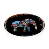 Glore 27036 31 cm Elephant Siyah Tepsi