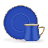Glore Colored Kobalt 6'lı Türk Kahvesi Fincanı