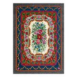 Gloria Td733 Multi Karabağ Desen Dokuma Saçaklı Kilim, Multi, 80 x 300