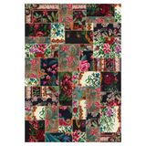 Gloria Td762 Multi Karabağ Patchwork Desen Dokuma Saçaklı Kilim, Multi, 120 x 180