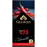 Glories % 70 Kakao Acı Biber Bitter Çikolata 100 G (7'li Paket)