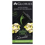 Glories Bütün Antep Fıstıklı Şekersiz Vegan Bitter Tablet Çikolata 100G 6'Li Avantaj Paketi