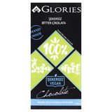 Glorıes Tablet Çikolata 100G Diyet Bitter - Vegan Şekersiz %54 Kakao 4'Li Avantaj Paketi