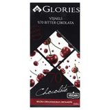 Glorıes Tablet Çikolata 100G Vişne Kakao - Vegan Bitter Çikolata 8'Li Avantaj Paketi