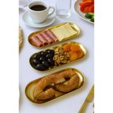 GLORİNDA HOME 3'LÜ (23 CM) BÜYÜK BOY GOLD RENK KAYIK MODEL ÇEREZLİK,REÇELLİK VE SUNUMLUK