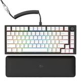 Glorious Pc Gaming Race GMMK Pro Prebuild Düzenleme Modüler Mekanik Oyun Klavyesi Rgb Ayarlı Contalara monte edilmiştir. TKl%75 ANSI-US Çıkarılabilir Siyah USB Spiral Kablo Aviator Plug ile