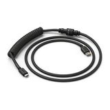Glorious Sarmal Klavye Kablosu – Mekanik Oyun Klavyesi Için El Yapımı Örgülü Sarmal Usb-C Kablosu – Özel Klavye Kablosu (Siyah)