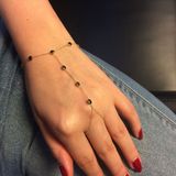 Glorria CM0614 Siyah Taşlı Altın Kadın Şahmeran
