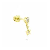 Glorria Damla Sallantı Helix 14 Ayar Altın Piercing
