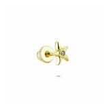 Glorria Deniz Yıldızı Helix 14 Ayar Altın Piercing